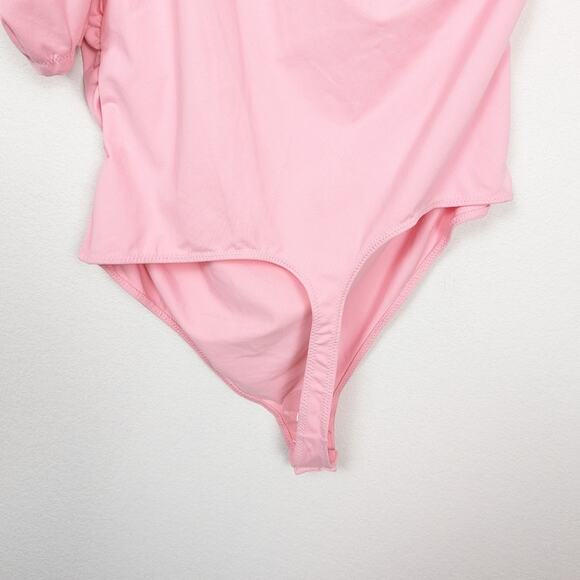 NWT Free People Pink Somethin Bout You One Shoulder Bodysuit Size XL - Picture 6 of 10